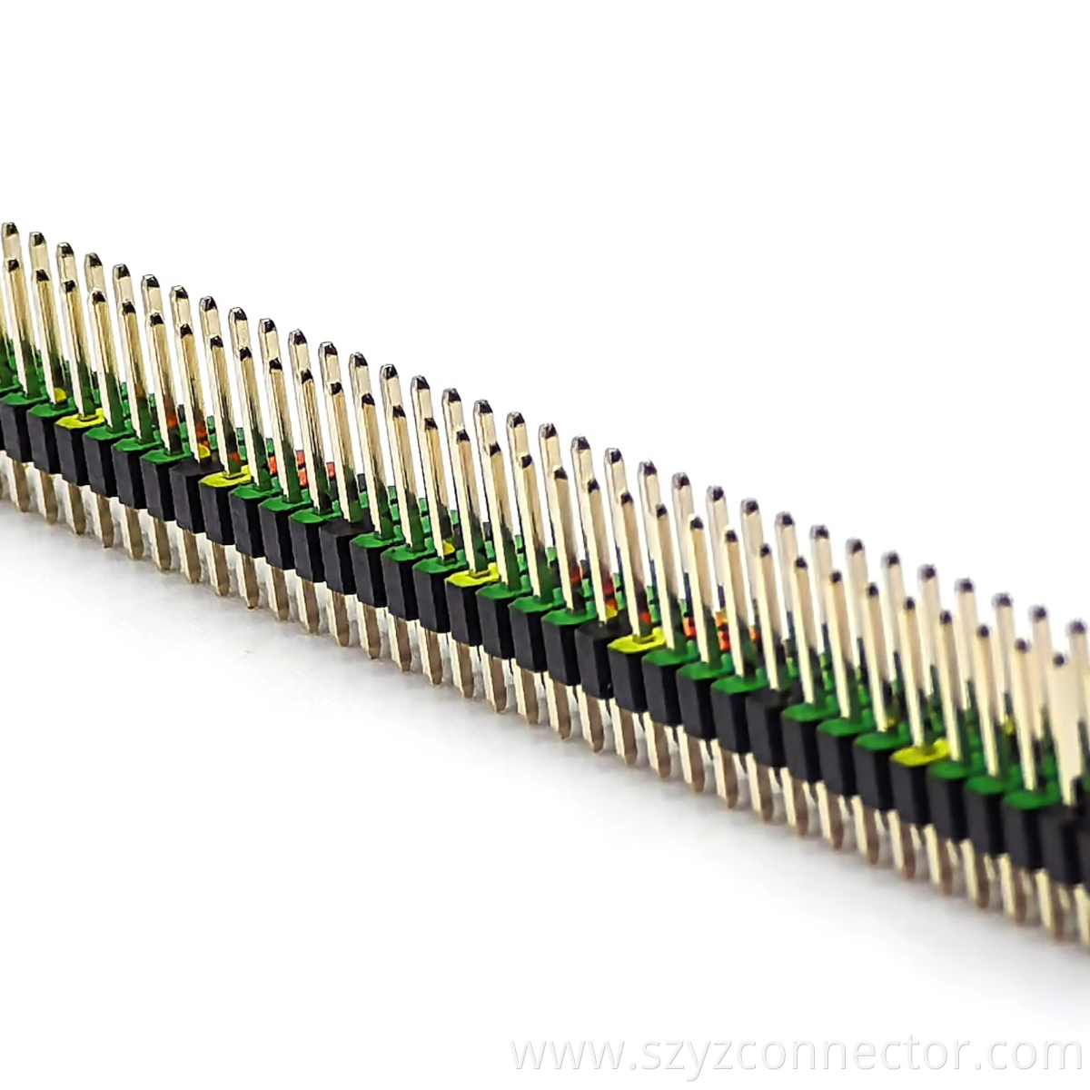 2.54mm Pitch Colored Pin Header Connector Dual Row Straight SQ0.64mm H:2.5mm 2*40P